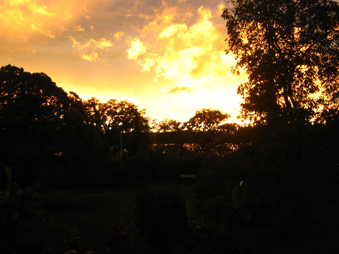 Sonnenuntergang im Binnenland